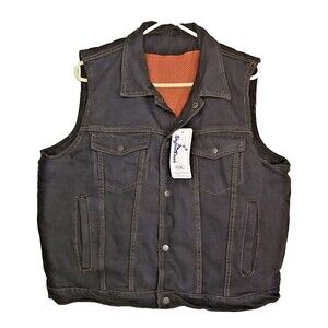 Skyline Wears Heavy Industrial Women's Denim Black Vest XL NWT               T35